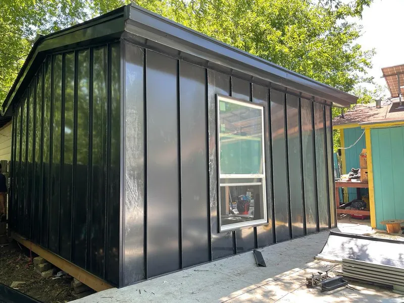 Black standing seam metal wall panels for Metal Roof Installation in Pelham Manor